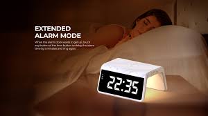HAVIT W320 WIRELESS CHARGER WITH ALARM CLOCK AND AMBIENT LIGHT